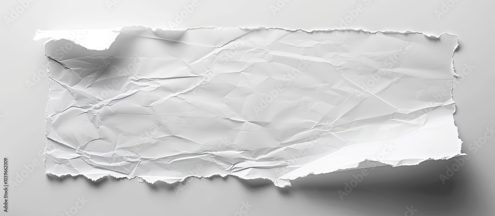 Poster an isolated white background with a white piece of paper creating copy space image