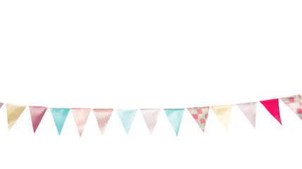 Fototapeta premium Birthday balloons, pennant Isolated from the white background. 