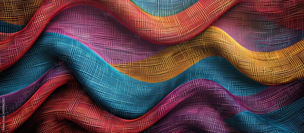 Poster stylish retro fabric backdrop for design projects with ample copy space image