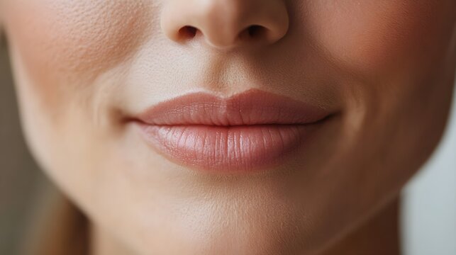 Create a time-lapse video documenting the reduction of fine lines around the mouth after a series of anti-aging treatments, showing clear before-and-after results