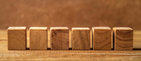 A symbolic special order message on wooden blocks against a brown backdrop with copy space for an image