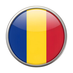 Romania flag in circle icon