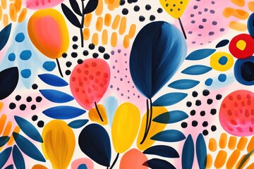 Flowers backgrounds abstract painting.