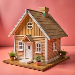 house on a white