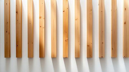 A pallet in perfect condition, its evenly spaced slats displayed against a bright white background, emphasizing simplicity and design.
