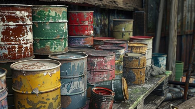 Old Paint Cans Household hazardous waste HHW