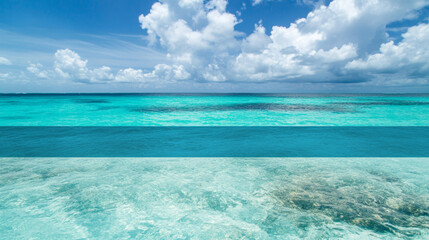 Imagine a breathtaking seascape alive with various shades of turquoise, each hue reflecting the beauty and tranquility of water. 