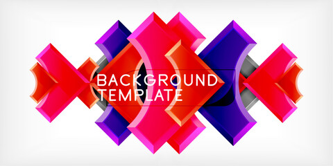 Geometric design abstract background - circles and triangles