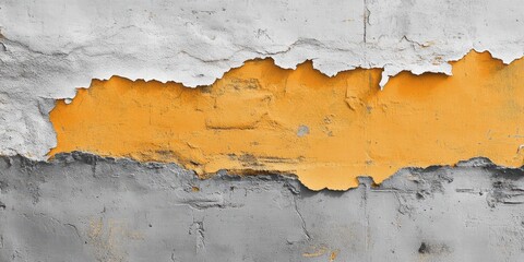 Obraz premium Cracked Wall with Yellow and Gray Texture