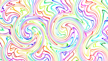 Obraz premium 121 Vibrant colored swirl with white background wallpaper, Fabric Pattern, Packing paper Pattern, Vector Illustration
