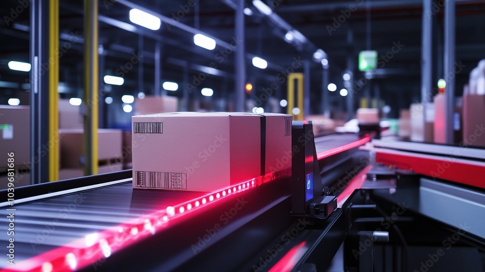 Poster automated sorting system in modern warehouse