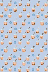 pearl milk tea pattern background