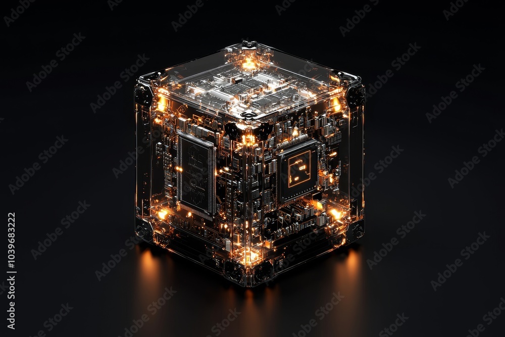 Aufkleber This is a futuristic quantum computing circuit that was created with generative AI technology at the same time as Photoshop.