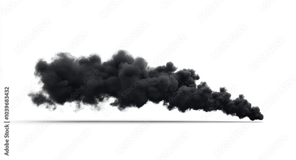 Poster floating soft smog over isolated backgrounds 3d rendering