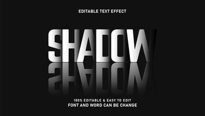 Editable vector dark shadow text effect