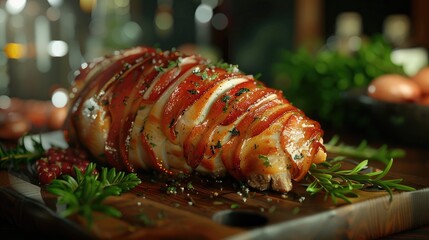 with bacon wrapped chicken breast