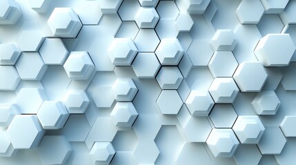 Abstract hexagonal pattern in a light blue color scheme, emphasizing geometric design.