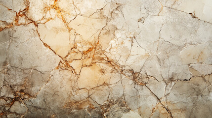 Fototapeta premium Close-up texture, natural marble stone surface with intricate brown and beige veining patterns. Detailed high-resolution abstract background for interior design, architecture, luxury material concepts