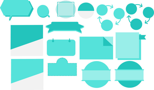 ビジネス用フレームのグラフィック素材イラストセット