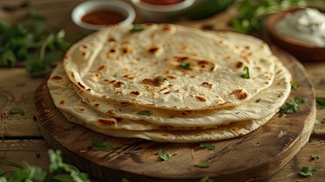 Kerala parathas porotta roti parotta barotta naan layered flatbread made from maida or whole wheat flour Eat with spicy Asian chicken chili chicken beef curry gravy breakfast dish Indian food