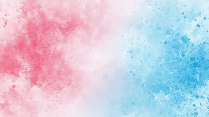 Obraz premium Serene Soft Pastel Watercolor Background with Subtle Textures in Light Pink and Blue, Blurred Edges for Seamless Aesthetic Pattern