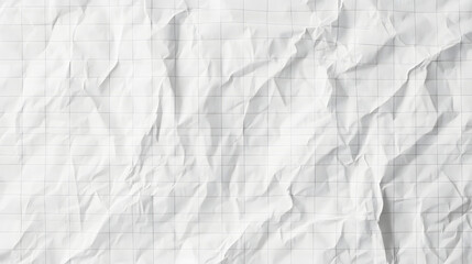 Close-up of a heavily crumpled sheet of graph paper with visible grid lines, symbolizing imperfection, drafts, and creativity