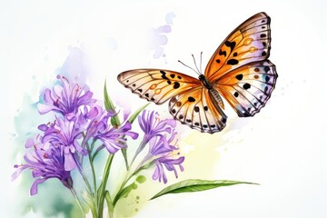 Obraz premium Butterfly flower insect animal.