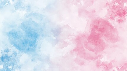 Fototapeta premium Serene Soft Pastel Watercolor Background with Subtle Textures in Light Pink and Blue, Blurred Edges for Seamless Aesthetic Pattern