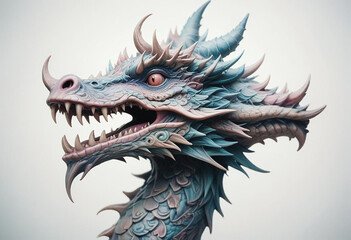 a photo of dragon with horror look generative AI