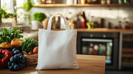 fabric tote bag mockup 
