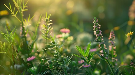 Plants and herbs nature alternative medicine Selective focus Nature