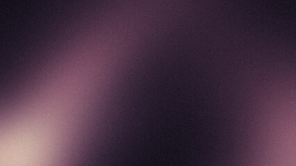 Grainy noisy gradient background, abstract vibrant color flow shape, glowing purple magenta black noise texture banner design, copy space
