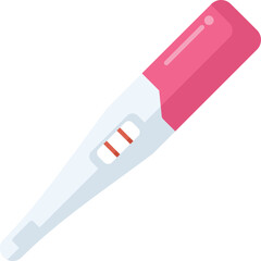 Pink and white pregnancy test showing positive result