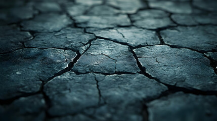 Dark Cracked Stone Texture - Abstract Background