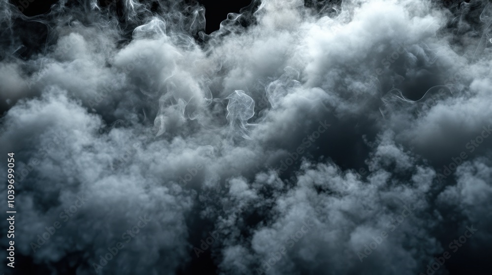 Poster mysterious clouds swirl in the darkness, creating an enchanting atmosphere of intrigue and wonder in