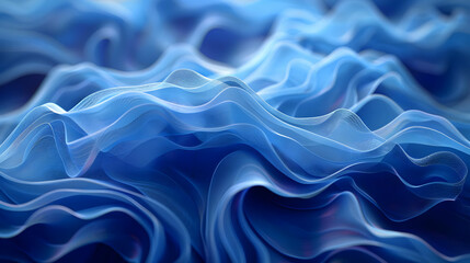 Obraz premium Abstract 3D Blue Wave Background
