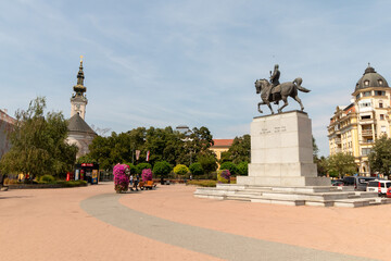 Obraz premium Panoramic view on square in Novi Sad