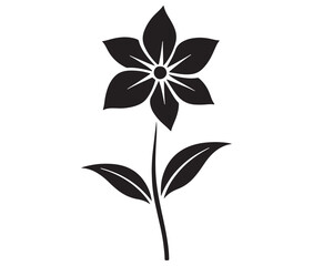 Flower on white background. Illustration of a flower. Flower silhouette vector