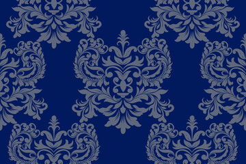 Seamless damask pattern with a classic floral design.African embroidery patterns, paisley, boho, floral ikat, ethnic floral designs, ikat sari, ikat patterns and ethnic patterns.