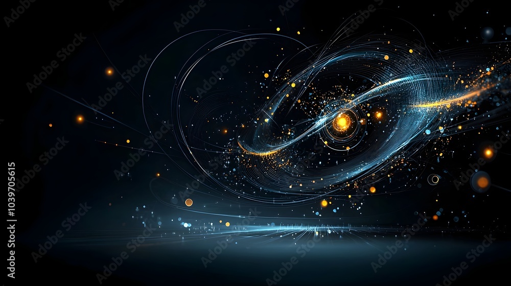 Poster captivating abstract background featuring mesmerizing glow mesh swirls and waves in a dynamic futuri