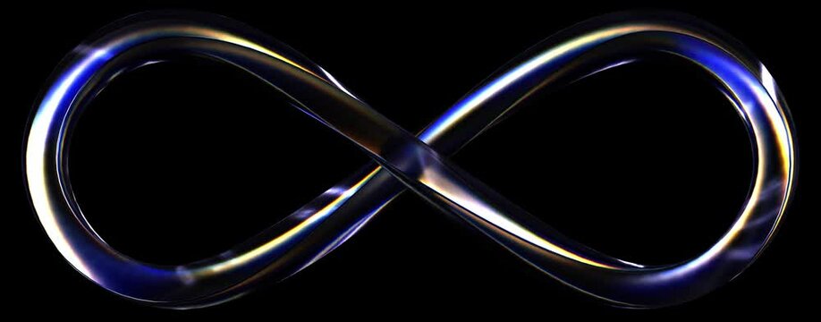 Glass infinity Symbol Chromatic Aberration Loop