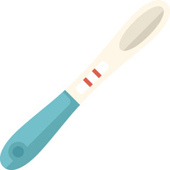 Positive pregnancy test isolated on white background is showing two red lines indicating positive result