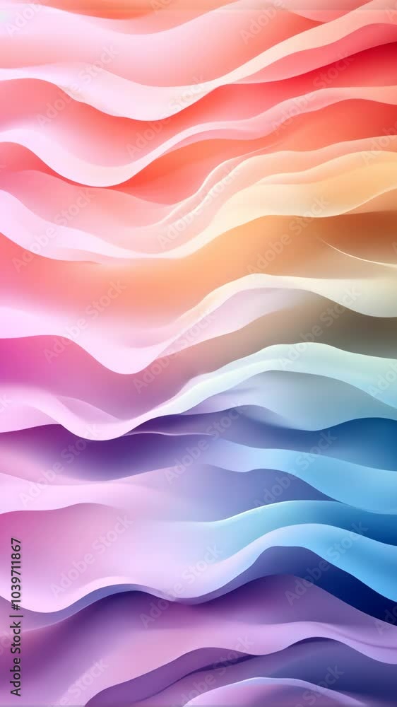 Poster rippling waves of vibrant colors blend seamlessly as they flow into each other, creating a mesmerizi