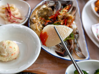 Korea seafood. Pen Shell and Scallop