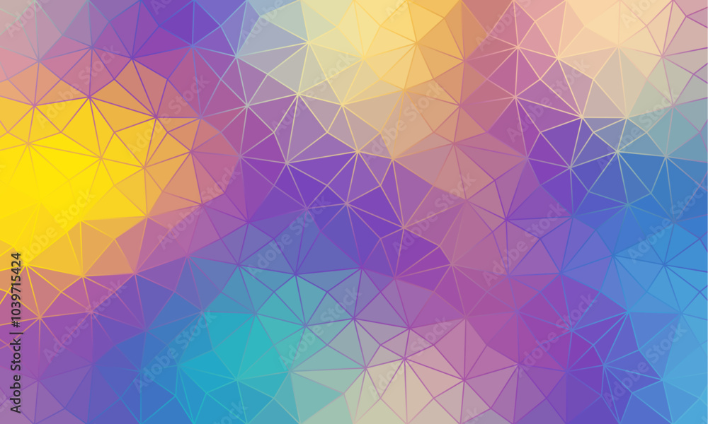 Aufkleber Abstract 2D geometric colorful background. Lowpoly vector background