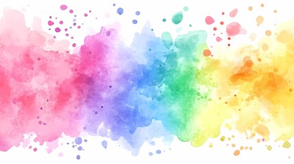 Obraz premium Abstract Watercolor Rainbow Background