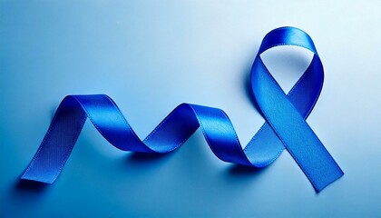 Blue ribbon banner design for World Diabetes Day