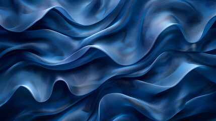 Obraz premium Abstract Blue 3D Wavy Background