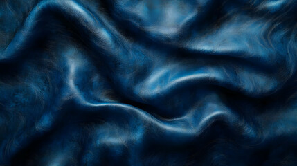 Deep Blue Leather Texture Background