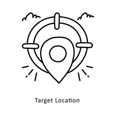 Fototapeta premium Target Location isometric stock illustration. EPS File stock illustration
